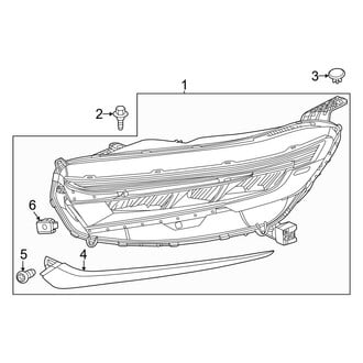 Honda OE - Front Lamps - Headlamp Components