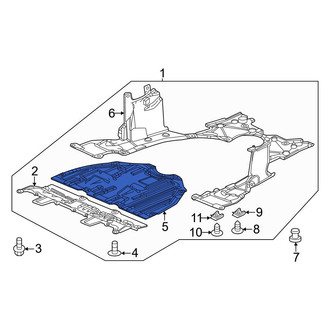 Honda OE - Front Center Radiator Support Splash Shield