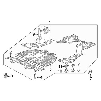 Honda OE - Radiator Support - Splash Shields