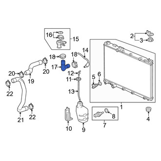 Honda OE - Lower Radiator Coolant Hose