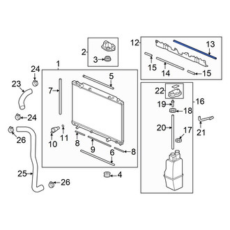 Honda OE - Upper Radiator Support Air Deflector Seal