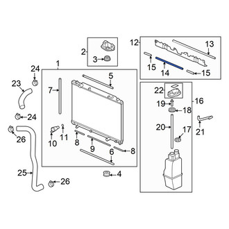 Honda OE - Lower Inner Radiator Support Air Deflector Seal