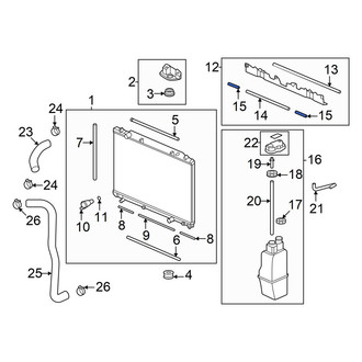 Honda OE - Lower Outer Radiator Support Air Deflector Seal