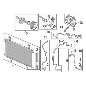 Honda OE - Air Conditioner & Heater - Condenser, Compressor & Lines