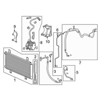 Honda OE - Air Conditioner & Heater - Condenser, Compressor & Lines