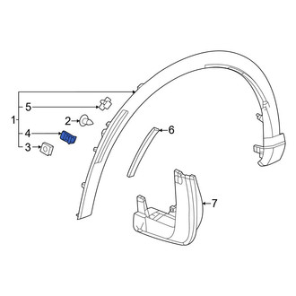 Honda OE - Rear Wheel Arch Molding Clip