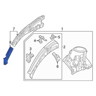 Honda OE - Front Left Lower Outer Fender Rail
