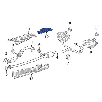 Honda OE - Rear Upper Floor Pan Heat Shield
