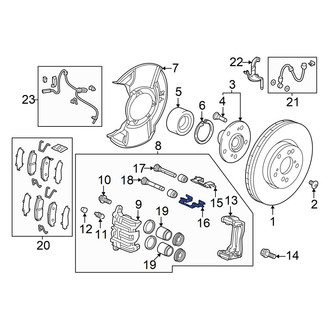 Honda OE - Lower Disc Brake Pad Retaining Clip