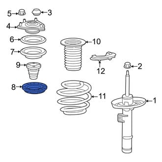 Honda OE - Front Left Upper Coil Spring Insulator
