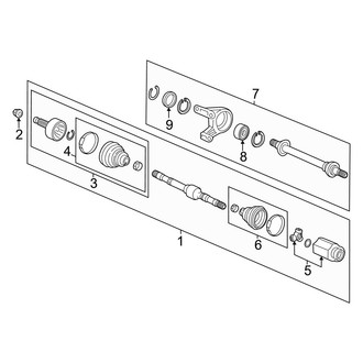 Honda OE - Front Suspension - Drive Axles