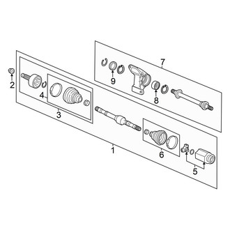 Honda OE - Front Suspension - Drive Axles