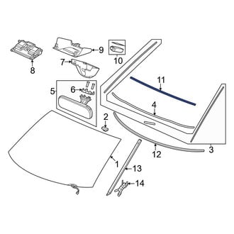 Honda OE - Front Upper Windshield Molding