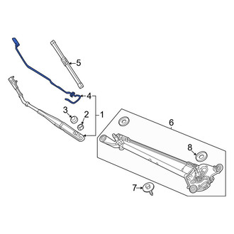 Honda OE - Front Left Windshield Washer Nozzle