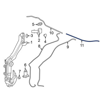 Honda OE - Front Left Windshield Washer Hose