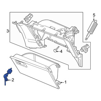Honda OE - Front Glove Box Lock Kit