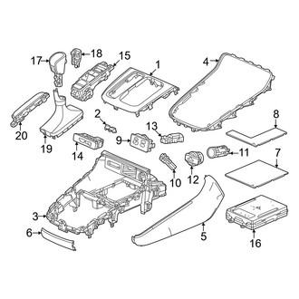 Honda OE - Front Console (EX / EX-L / Hybrid Sport / Hybrid Sport Touring / Hybrid Sport-L / Hybrid TrailSport / LX)