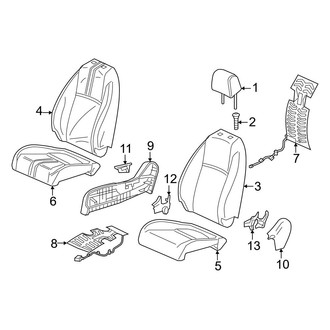 Honda OE - Seats & Tracks - Passenger Seat Components (W/O Power), (EX / Hybrid Sport / LX)