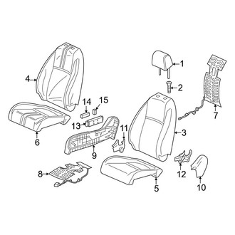 Honda OE - Seats & Tracks - Passenger Seat Components (With Power), (EX-L / Hybrid Sport Touring)