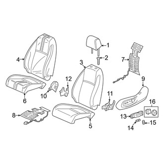Honda OE - Seats & Tracks - Driver Seat Components (With Power), (Hybrid Sport Touring)