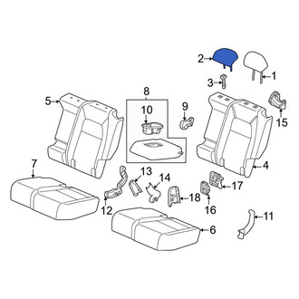 Honda OE - Rear Left Inner Headrest