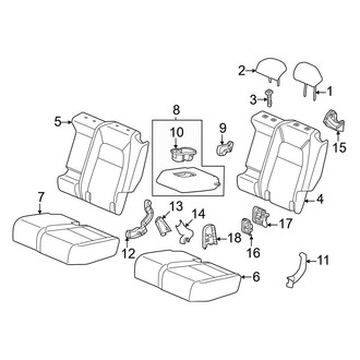 Honda OE - Seats & Tracks - Rear Seat Components (60% Side, Cushions & Covers)