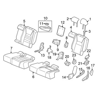 Honda OE - Seats & Tracks - Rear Seat Components (60% Side, Cushions & Covers), (PLUG-IN FUEL CELL EV (PFCEV))