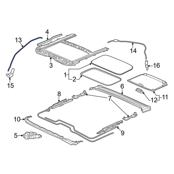 Honda OE 700503A0A00 Front Sunroof Drain Hose