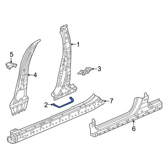 Honda OE - Left Outer Body B-Pillar Baffle Plate