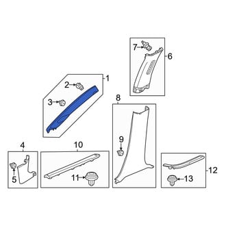 Honda OE - Left Body A-Pillar Trim Panel