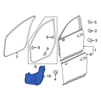 Honda OE - Front Left Door Water Deflector