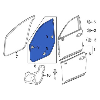 Honda OE - Front Left Outer Door Seal