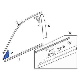 Honda OE - Rear Left Rearward Door Applique
