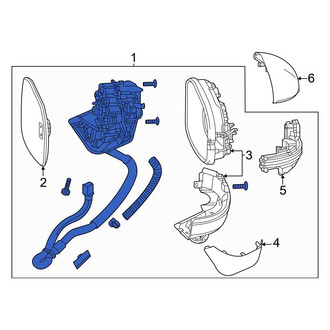 Honda OE - Front Left Door Mirror
