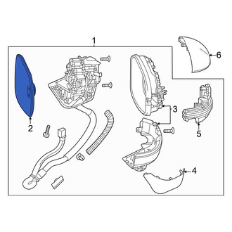 Honda OE - Front Left Door Mirror Glass