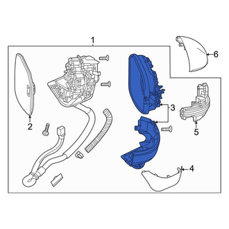 Honda OE - Front Right Door Mirror Housing