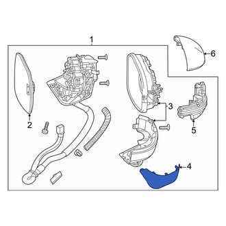 Honda OE - Front Left Lower Door Mirror Cover
