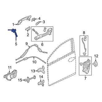 Honda OE - Front Left Door Lock Cylinder