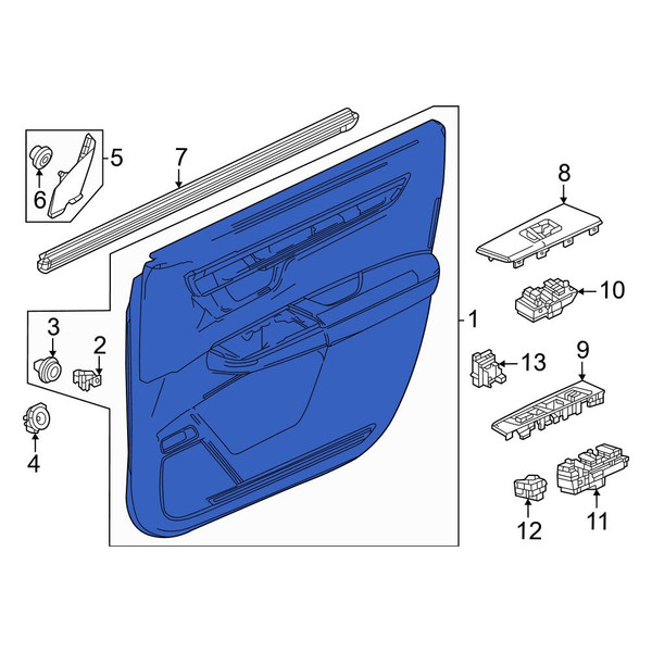 Honda OE 676513A0A00ZZ - Rear Left Outer Door Outer Panel