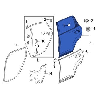 Honda OE - Front Right Door Shell