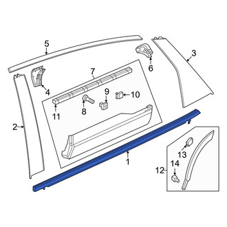 Honda OE - Rear Left Door Belt Molding