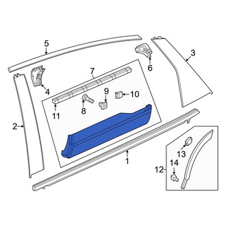 Honda OE - Rear Left Door Molding