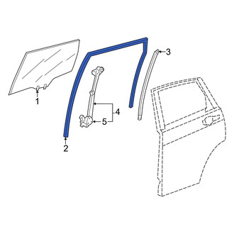 Honda OE - Rear Right Window Channel