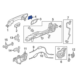 Honda OE - Rear Left Exterior Door Handle Cover
