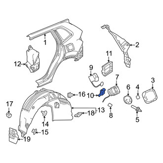 Honda OE - Fuel Filler Door Lock Actuator Clip