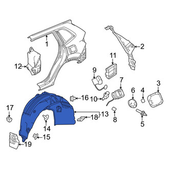 Honda OE - Rear Left Quarter Panel Splash Shield