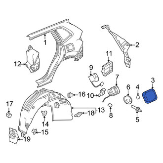 Honda OE - Rear Fuel Filler Door