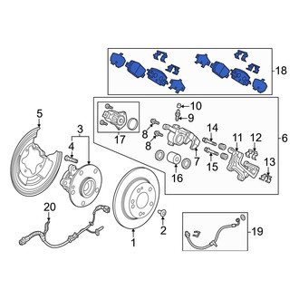 Honda OE - Rear Disc Brake Pad Set