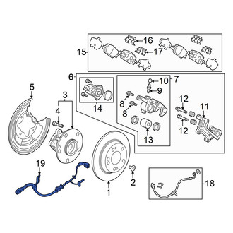 Honda OE - Rear Left ABS Wheel Speed Sensor