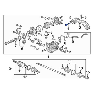 Honda OE - Lower Differential Mount Bolt